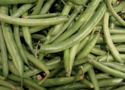 String Beans in bulk at a supermarket