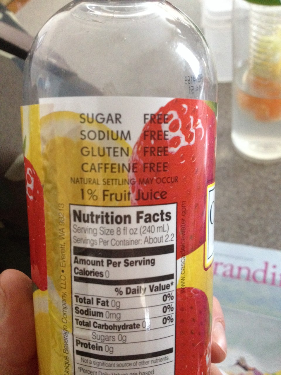 Cascade Ice Sparkling Water, Strawberry Lemonade Calories, Nutrition
