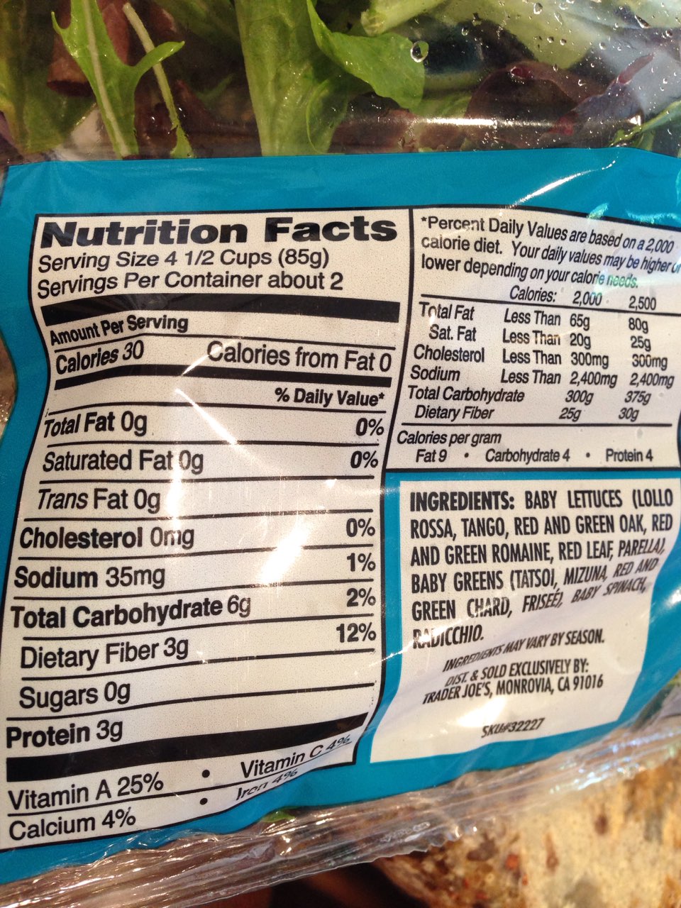 Les Salades du Midi Spring Mix Calories, Nutrition Analysis & More