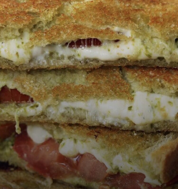 Pesto Panini w Fresh mozzarella Directions, calories, nutrition & more
