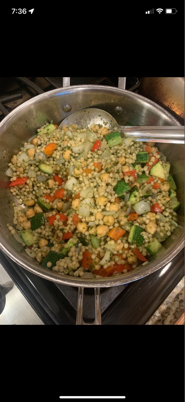 Pesto Chickpea and Vegetable Couscous Directions, calories, nutrition & more Fooducate