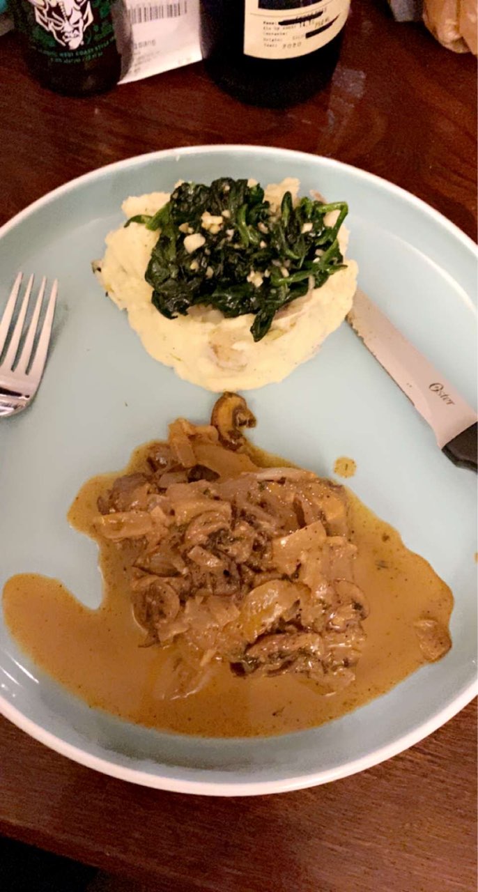 Onion and Mushroom Sauce Steak Directions, calories, nutrition & more