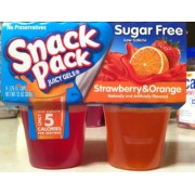 snack pack sugar free jello calories