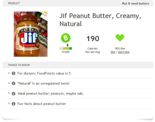 Jif Peanut Butter Creamy Natural
