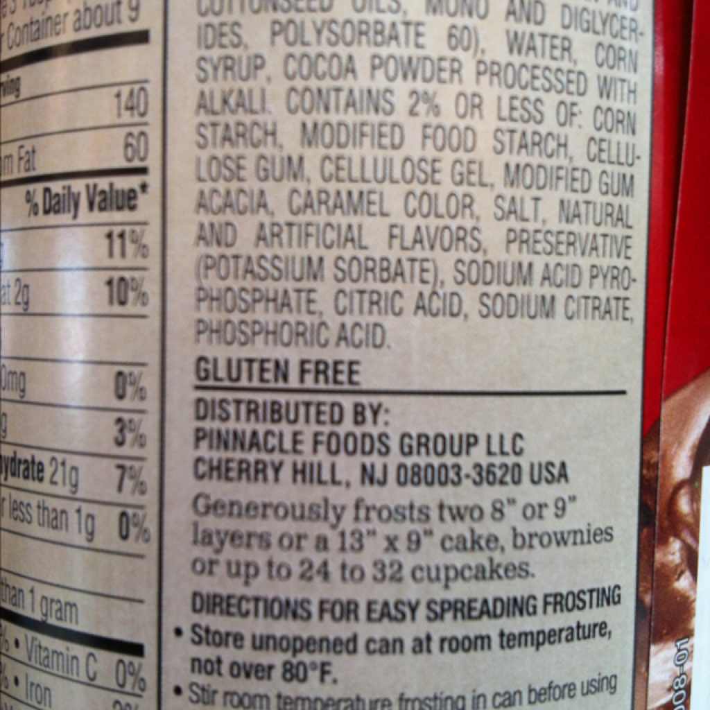 Duncan Hines Whipped Frosting, Chocolate Calories, Nutrition Analysis