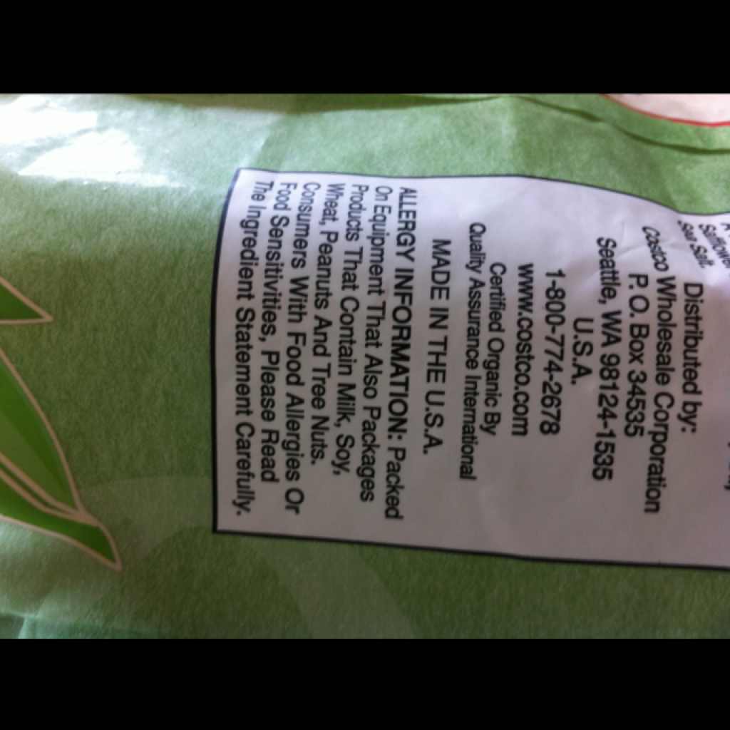 Kirkland Signature Organic Tortilla Chips Calories, Nutrition Analysis