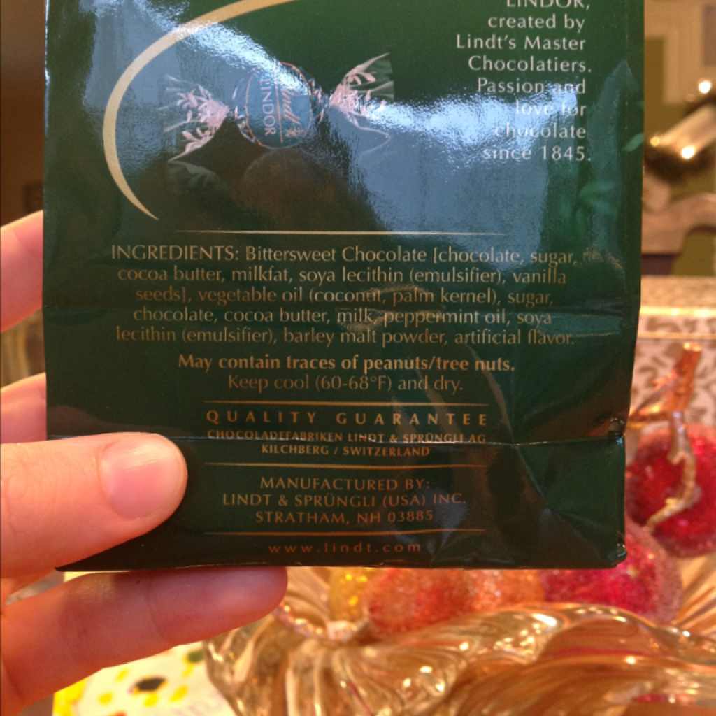 Lindt Truffles, Peppermint, Extra Dark Chocolate Calories, Nutrition Analysis & More Fooducate