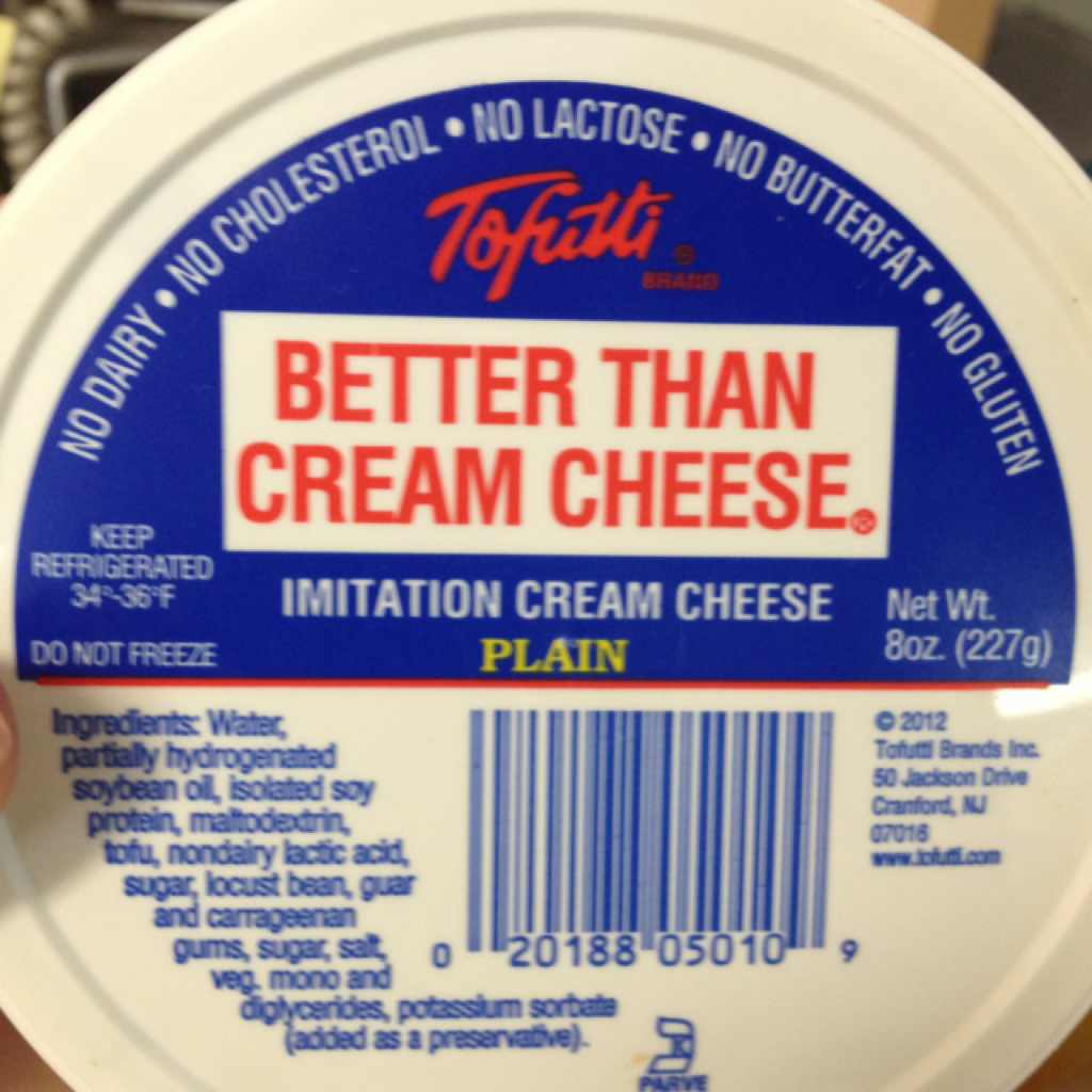 Tofutti Imitation Cream Cheese, Plain Calories, Nutrition Analysis