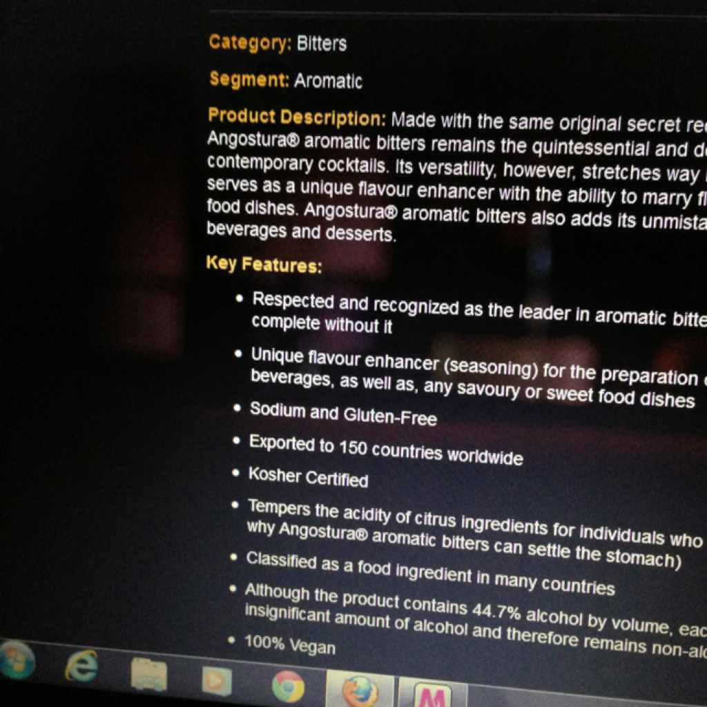 Angostura Aromatic Bitters Calories, Nutrition Analysis & More Fooducate