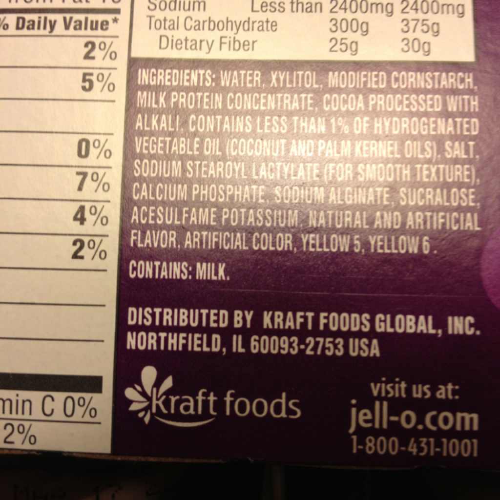 JellO Chocolate Vanilla Swirls Pudding Snacks Calories, Nutrition