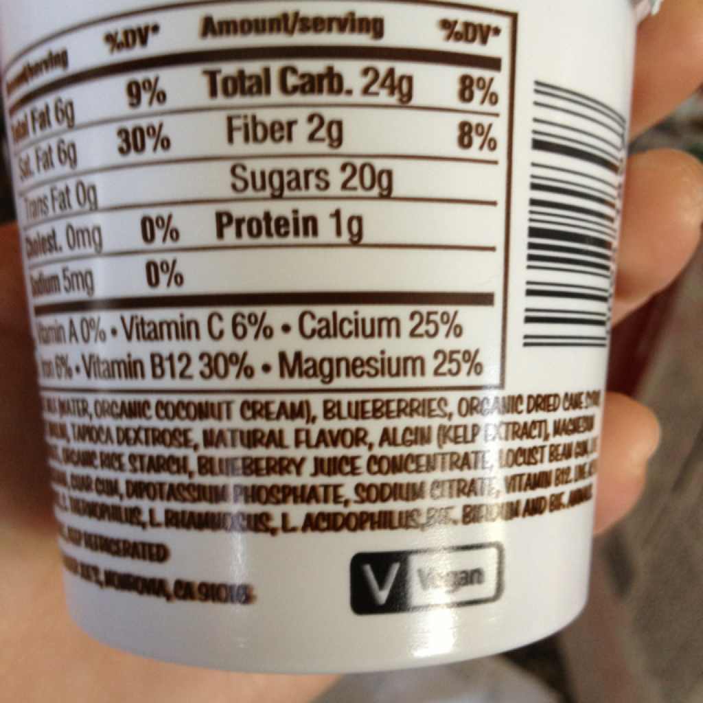 Trader Joe's Coconut Milk Yogurt, Blueberry Calories, Nutrition