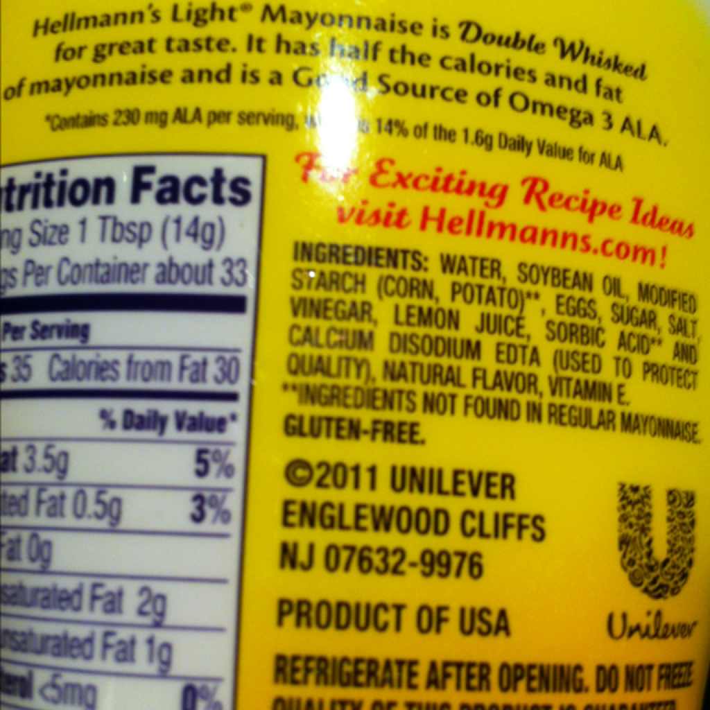 Mayonnaise Ingredients Mayonnaise Ingredients