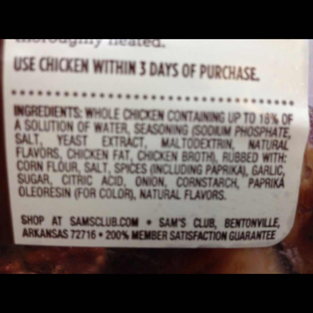 Artisan Fresh Seasoned Rotisserie Chicken Calories, Nutrition Analysis & More Fooducate