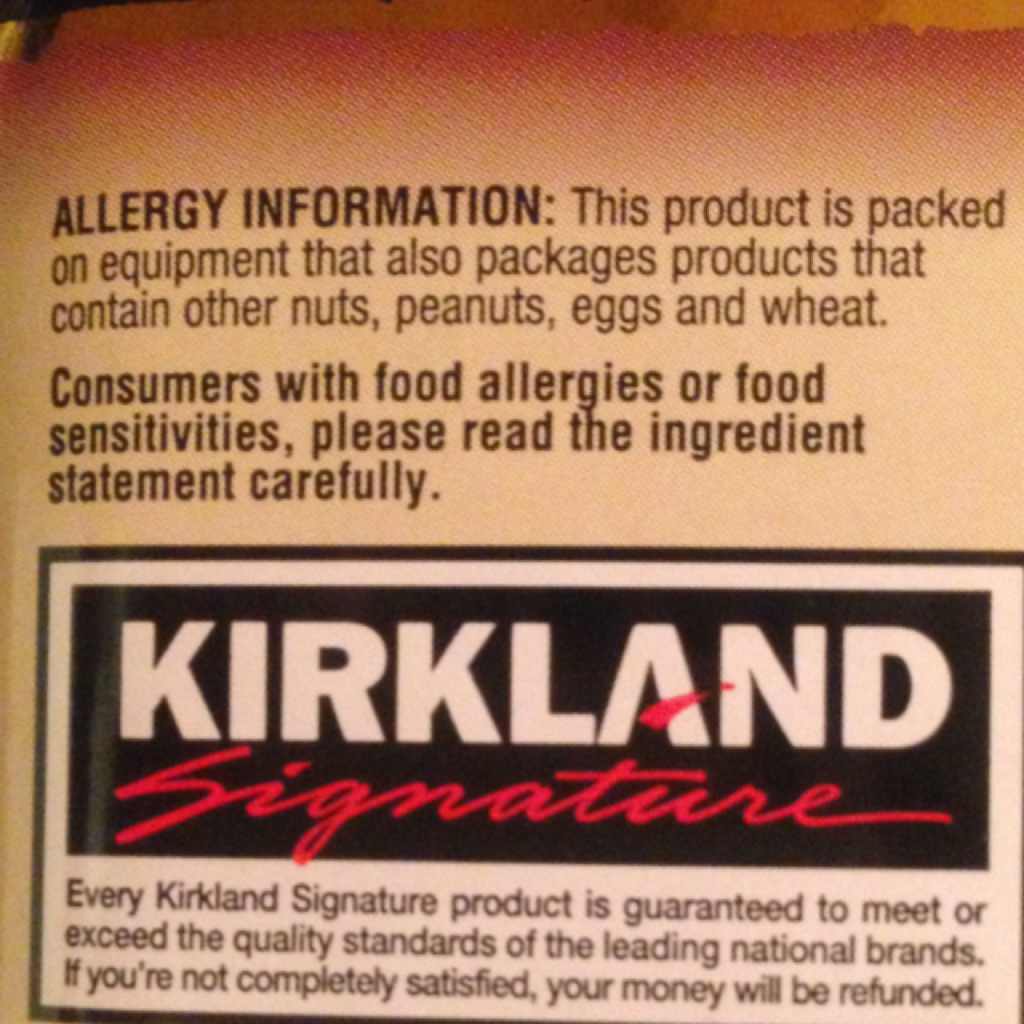 Kirkland Signature Almond Toffee with Real Butter Calories, Nutrition