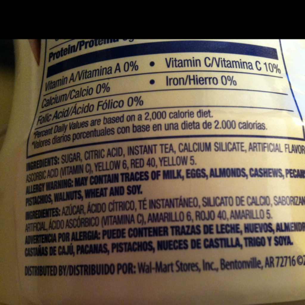 Great Value Iced Tea Mix, Peach Calories, Nutrition Analysis & More