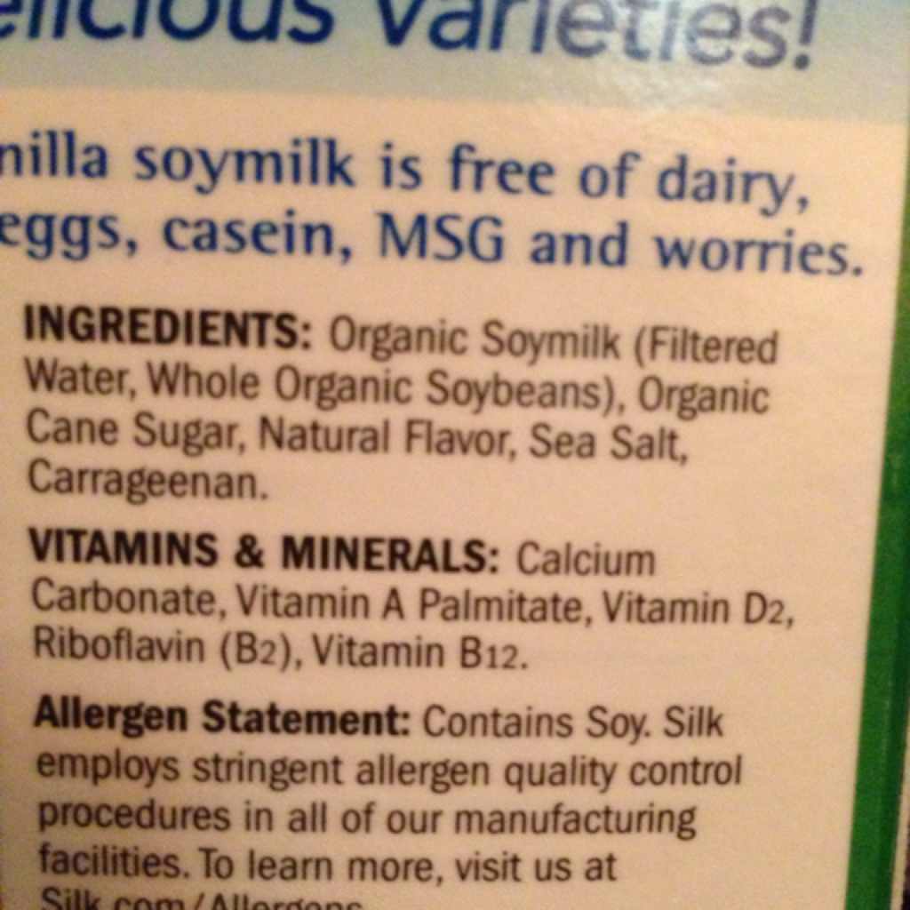 Silk Soymilk, Organic, Vanilla Calories, Nutrition Analysis & More