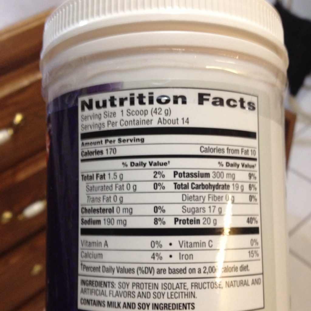 EAS Soy Protein, Vanilla Calories, Nutrition Analysis & More Fooducate