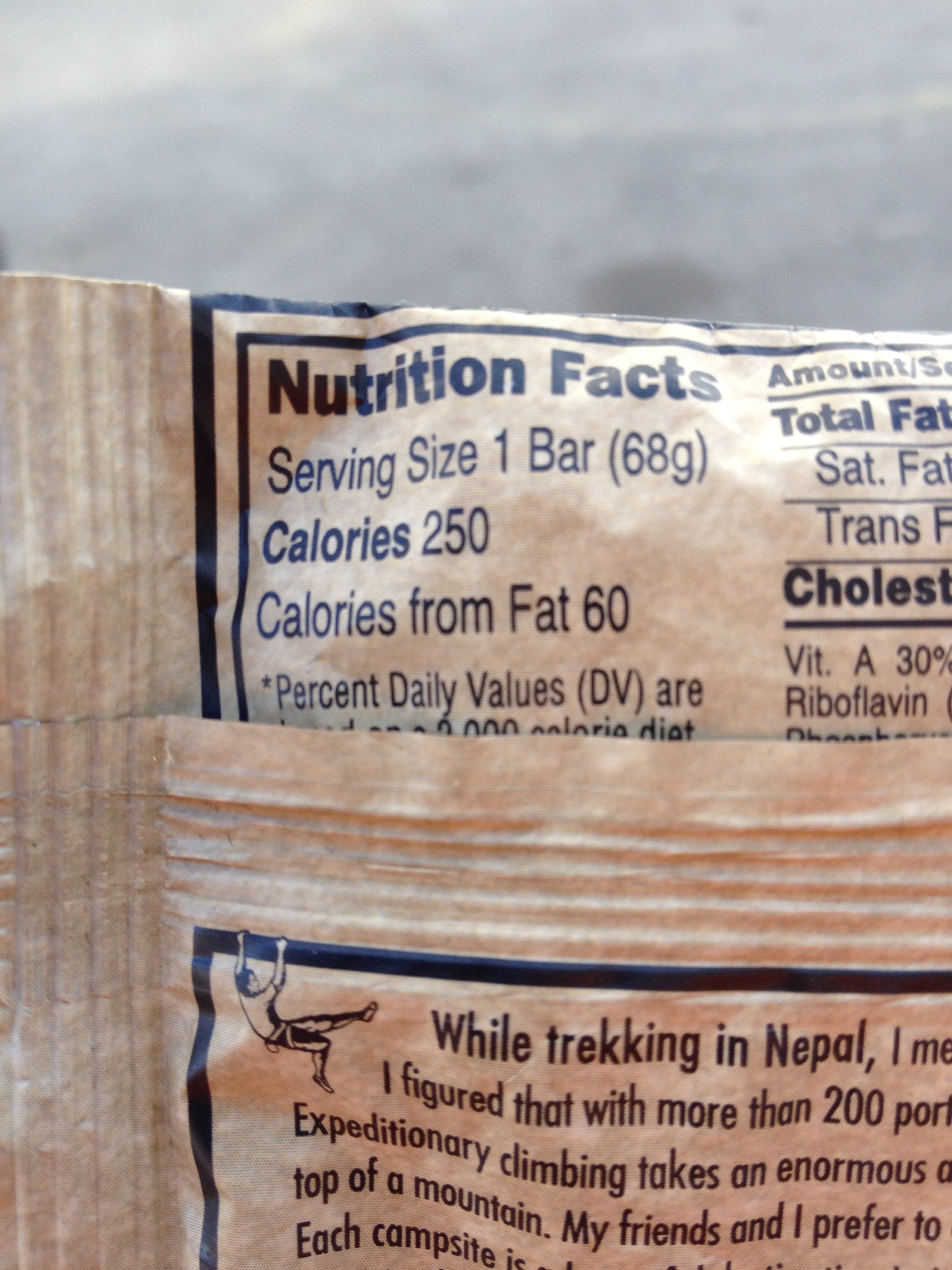 CLIF BAR Energy Bar, Chocolate Chip Peanut Crunch Calories, Nutrition