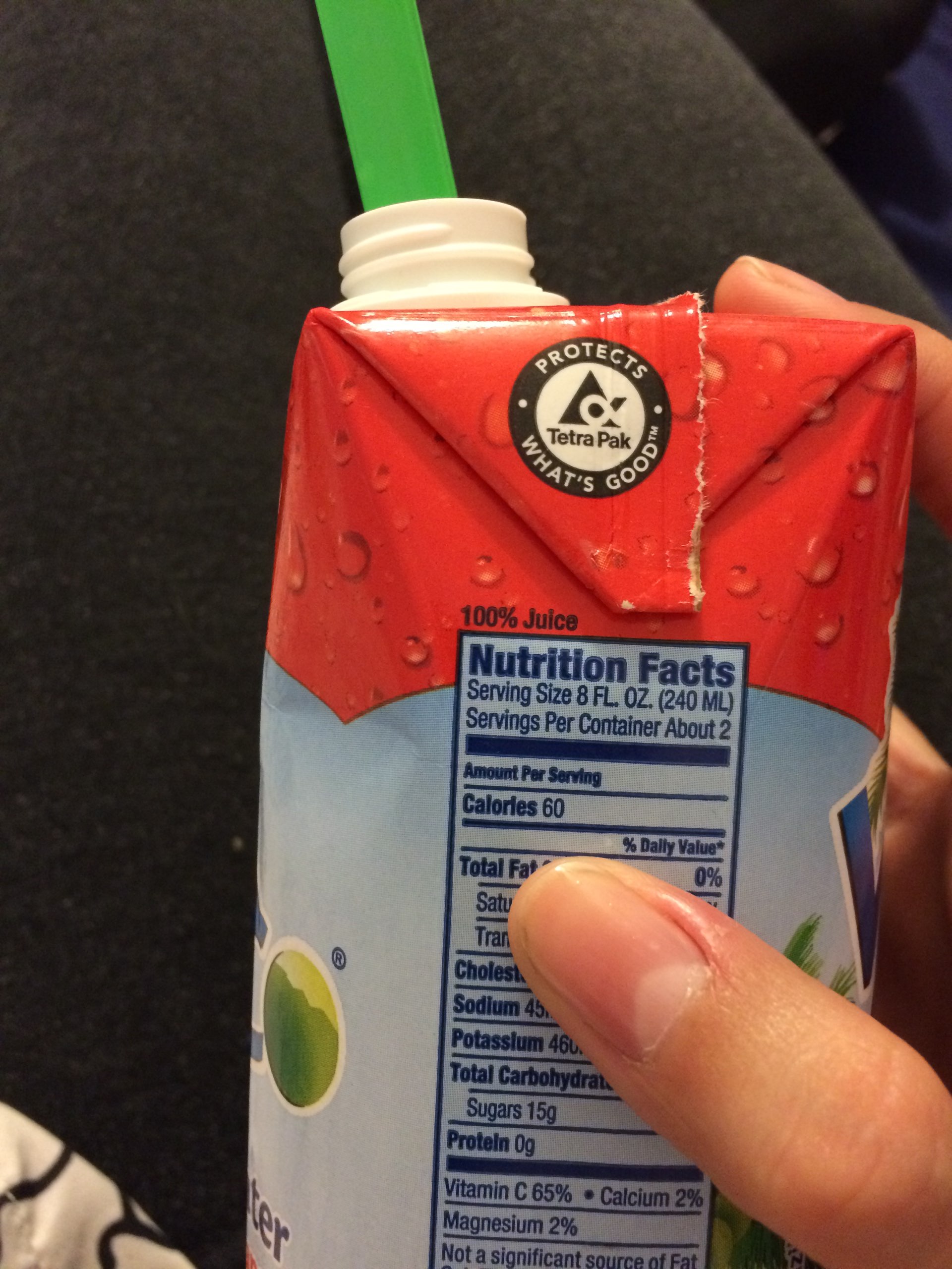 Vita Coco Coconut Water, with Peach & Mango Calories, Nutrition Analysis & More Fooducate