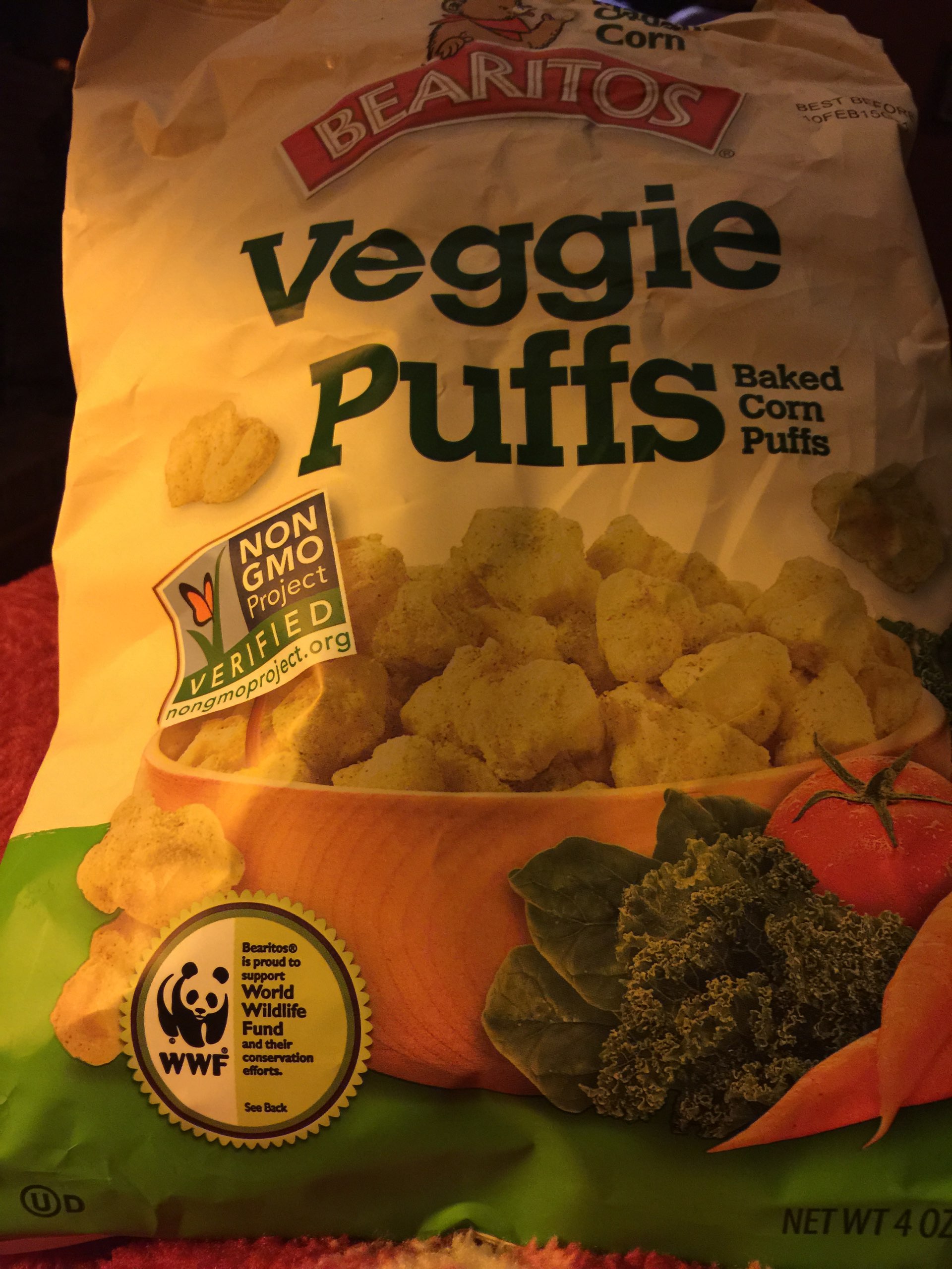 Bearitos Veggie Puffs Baked Corn Puffs Calories, Nutrition Analysis