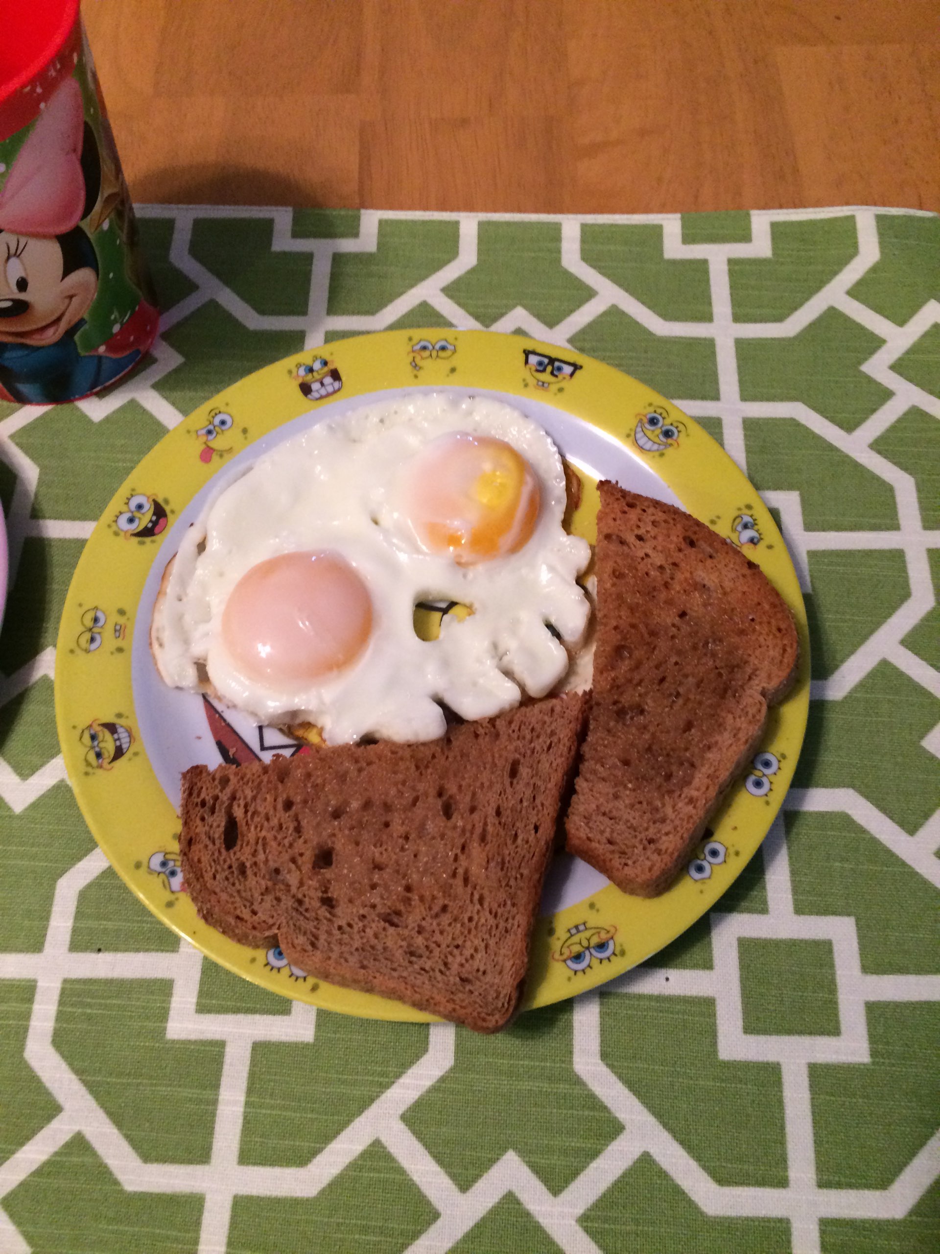 How to make healthy heart shaped eggs spray a pan with pam. Then put the pan on the stove and