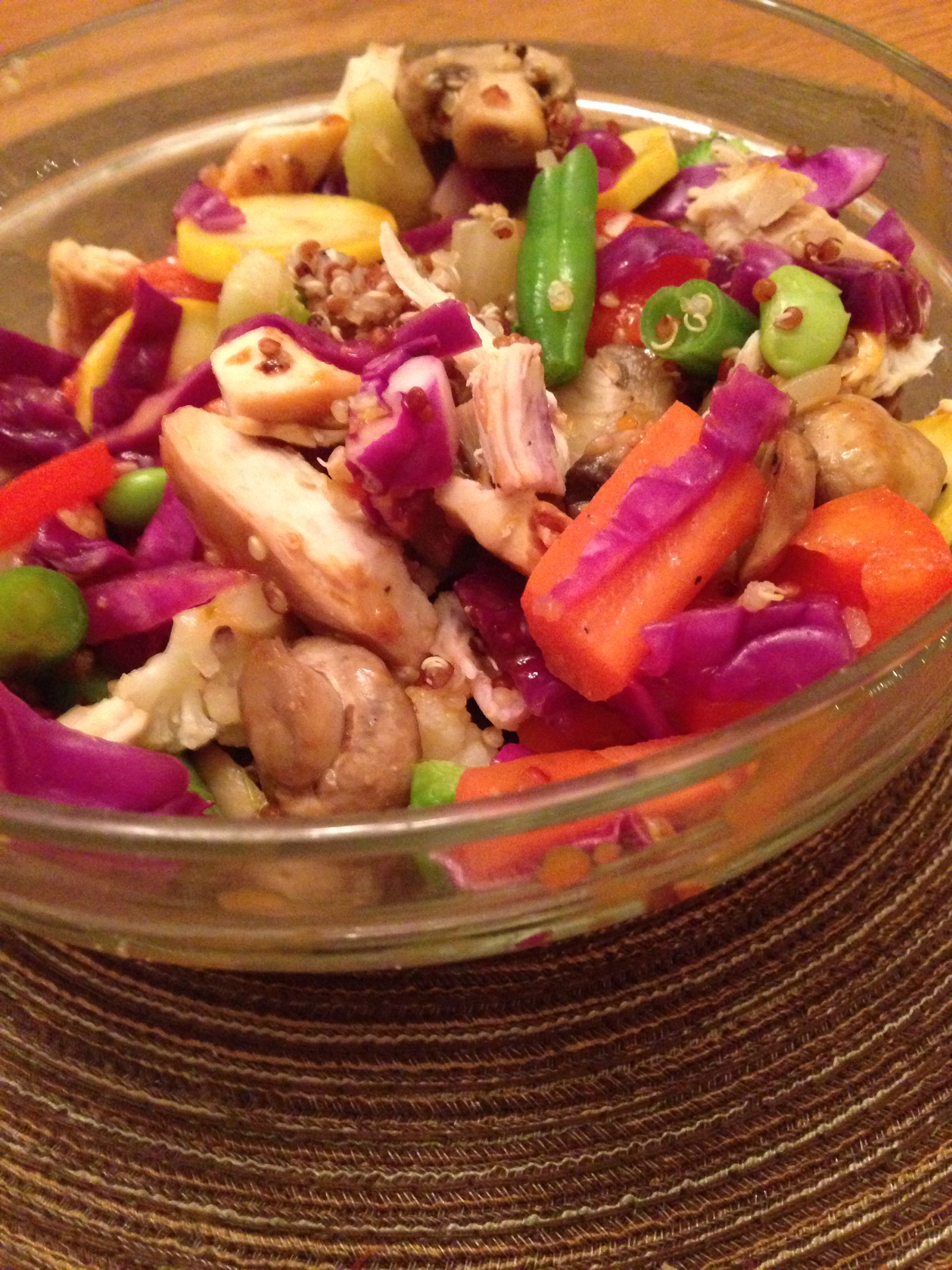 Dinner tonight Steamed veggie quinoa nourish bowl Fooducate Diet