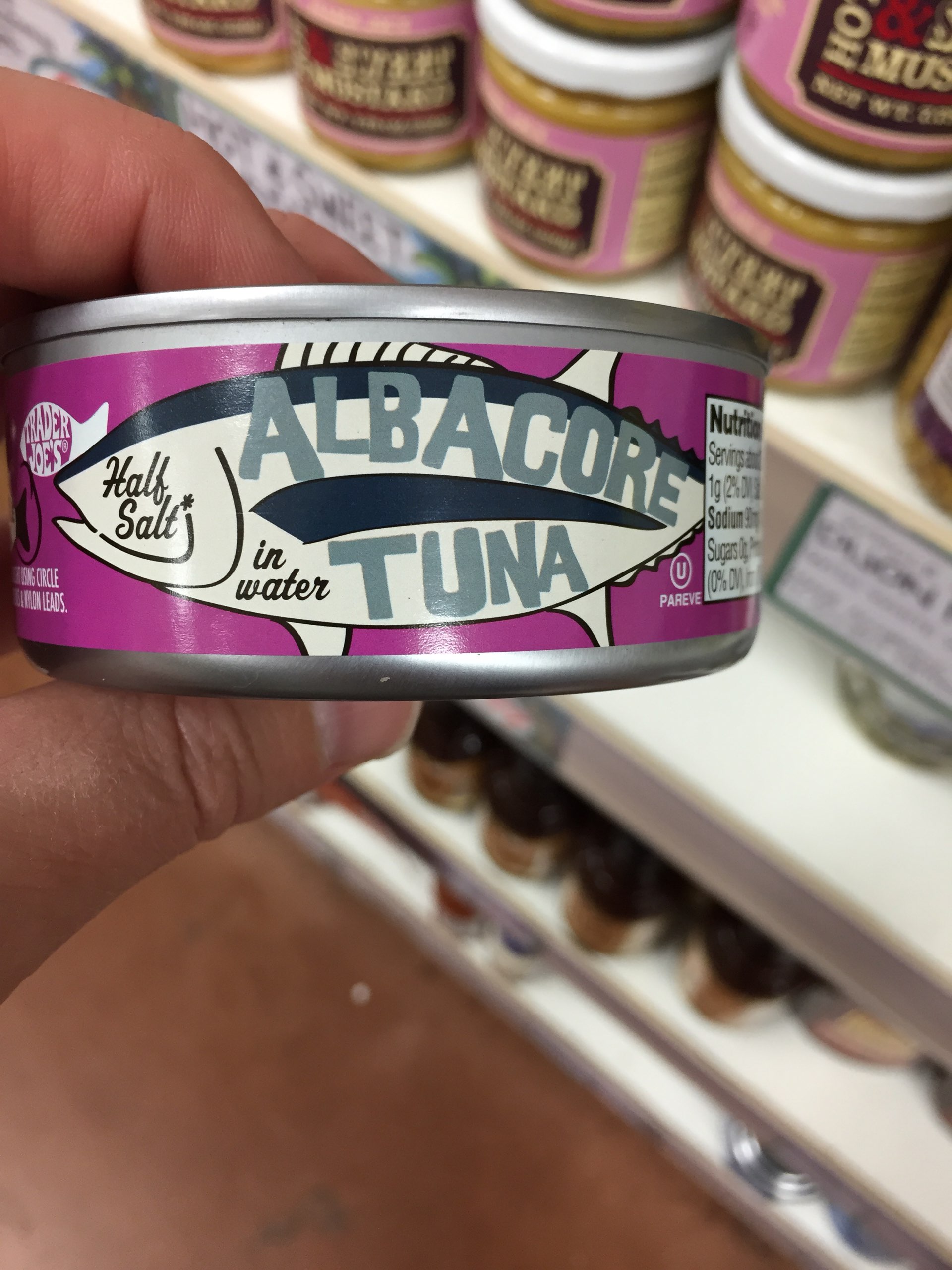 Trader Joe's Solid White Albacore Tuna in Water Calories, Nutrition