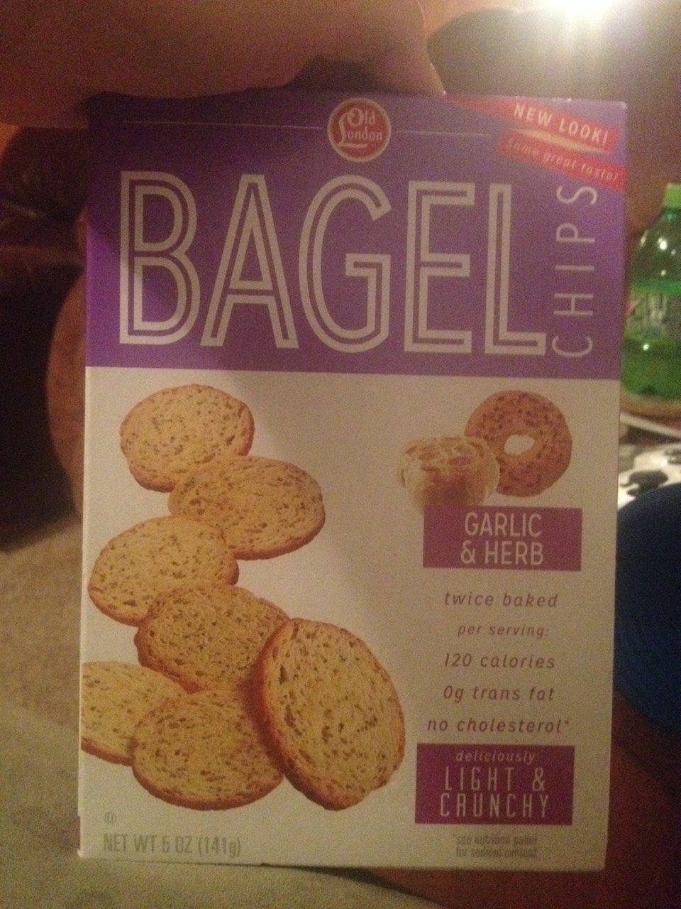 Old London Bagel Chips, Light & Crunchy, Garlic & Herb Calories