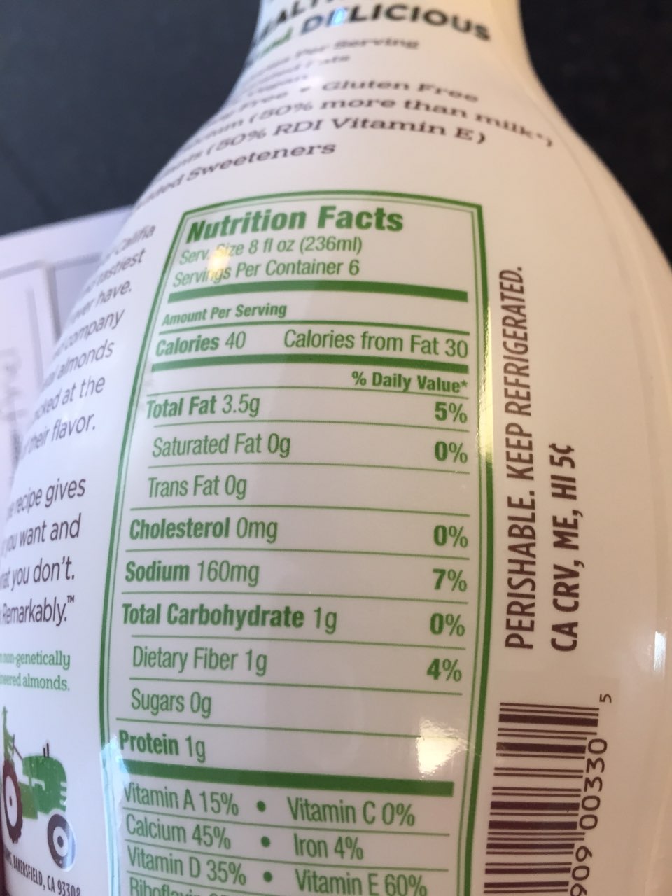 Almond Milk Nutrition Facts Besto Blog