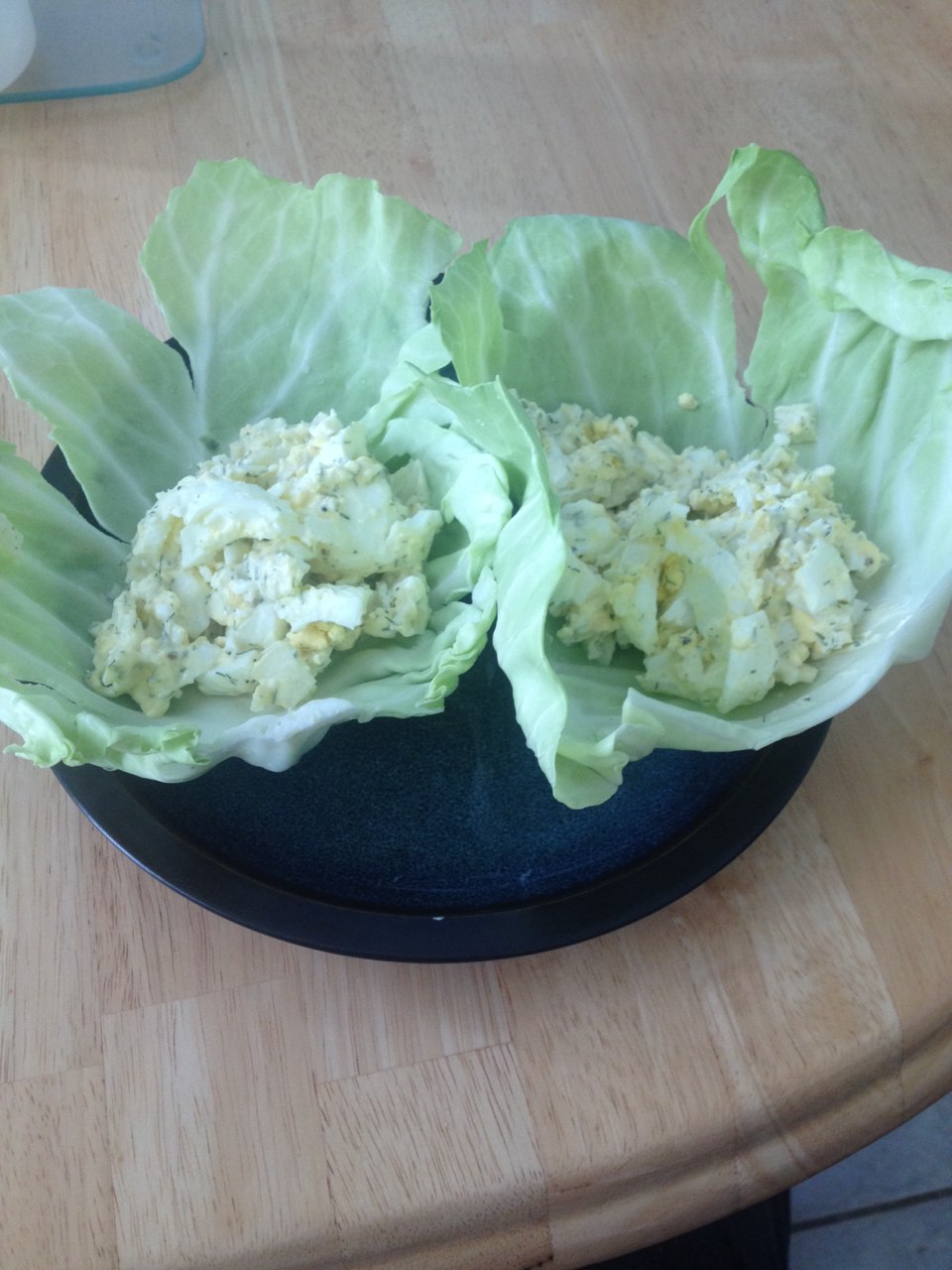 Egg salad cabbage wrap! My new favourite lunch. Fooducate Diet Motivation