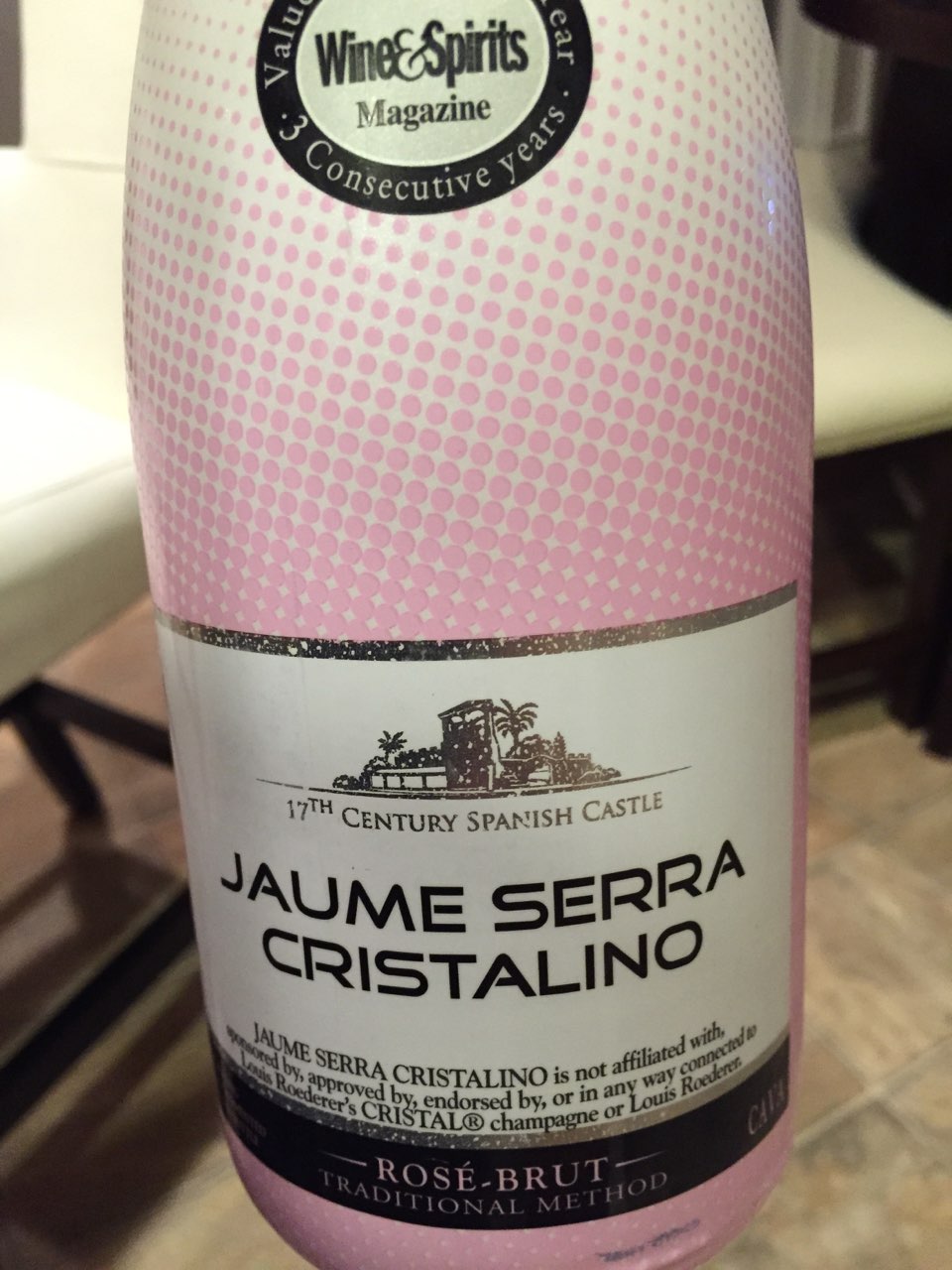 Cristalino Sparkling Wine, Cava, Rose Brut Calories, Nutrition
