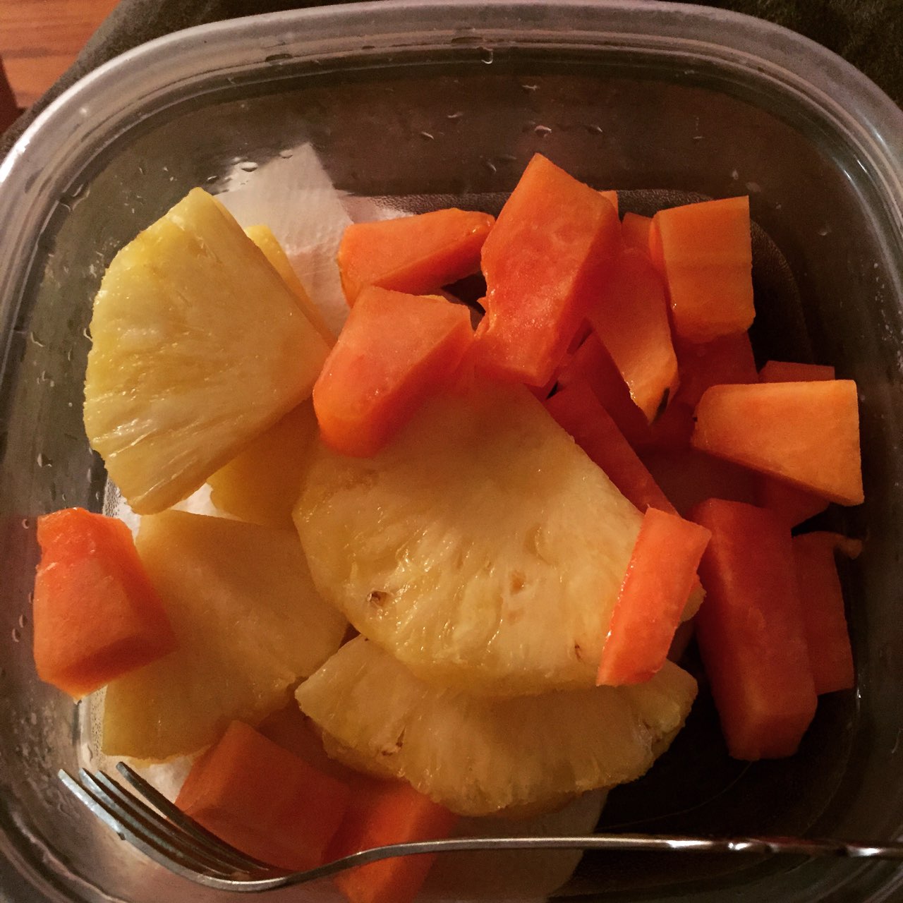 Some night snacks pineapple and papaya.yum ! ) Fooducate Diet Motivation