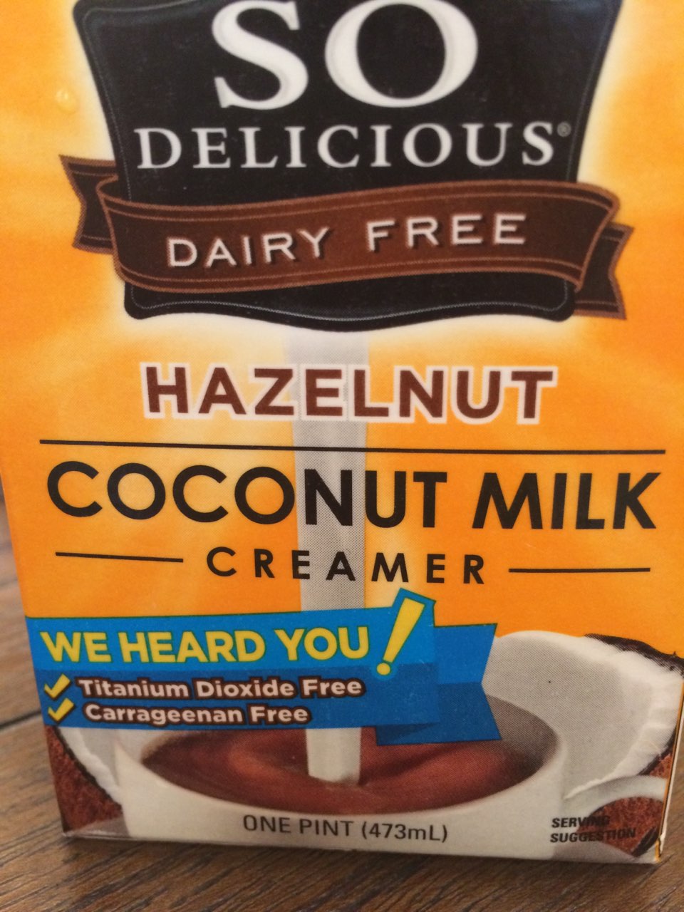 So Delicious Dairy Free Dairy Free Creamer Hazelnut Coconut Milk Calories, Nutrition Analysis
