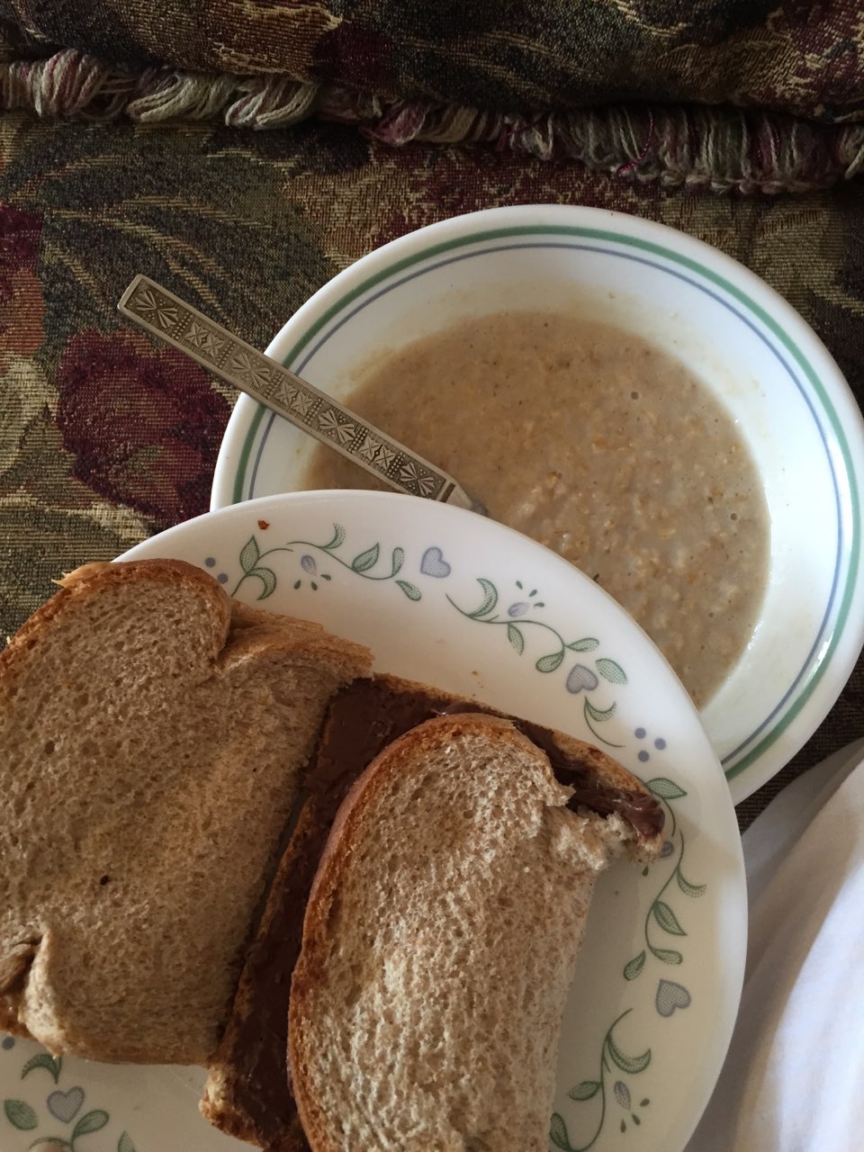 Breakfast time!! Oatmeal with toast and milk. Fooducate Diet Motivation