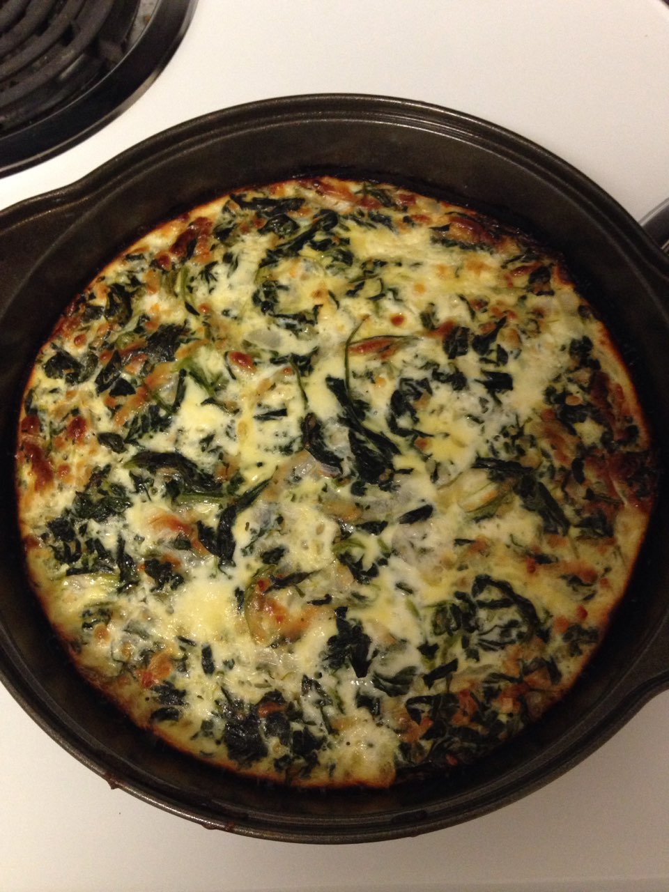 I made crustless quiche! Has Greek yogurt in it too. It's so good