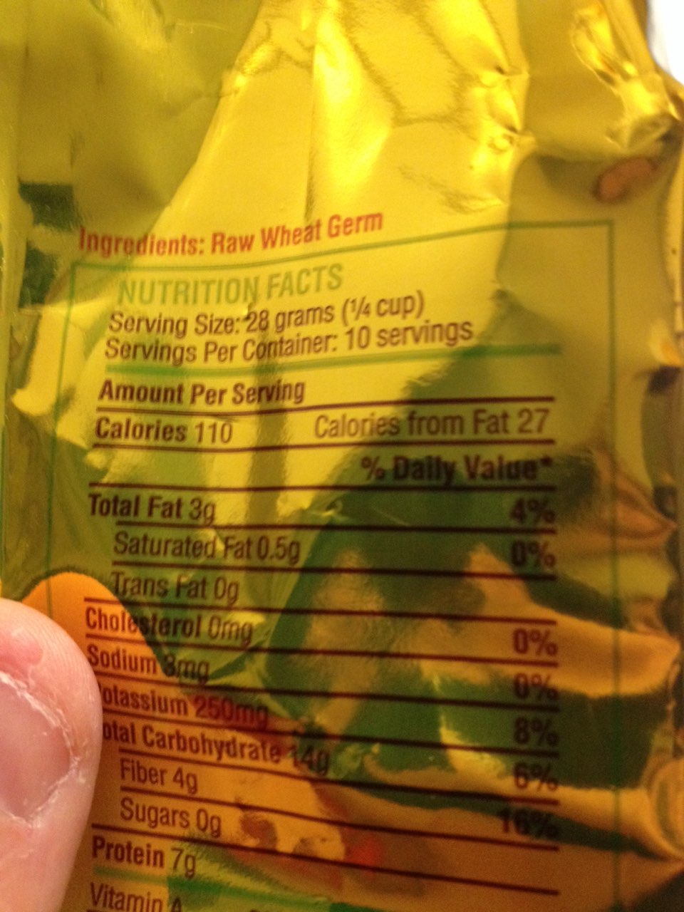Fearn Naturfresh Raw Wheat Germ Calories, Nutrition Analysis & More