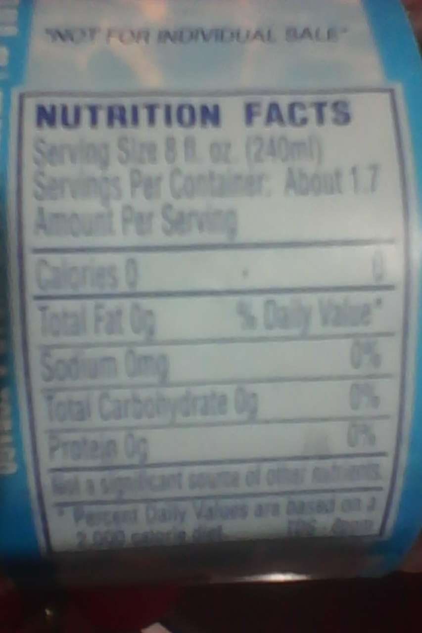 Water Calories, Nutrition Analysis & More Fooducate