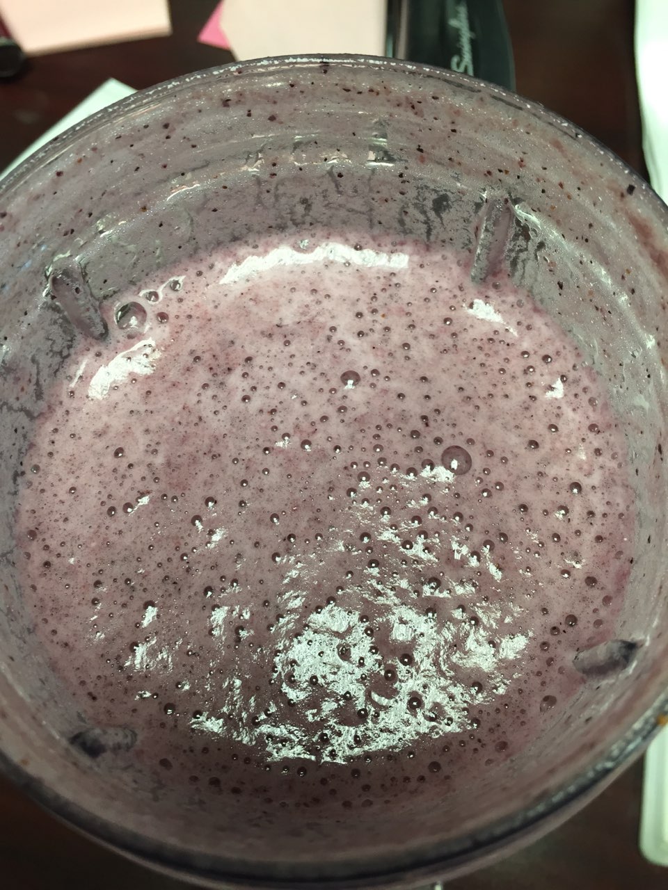 Isopure protein mixed with oj and frozen unsweetened blueberries