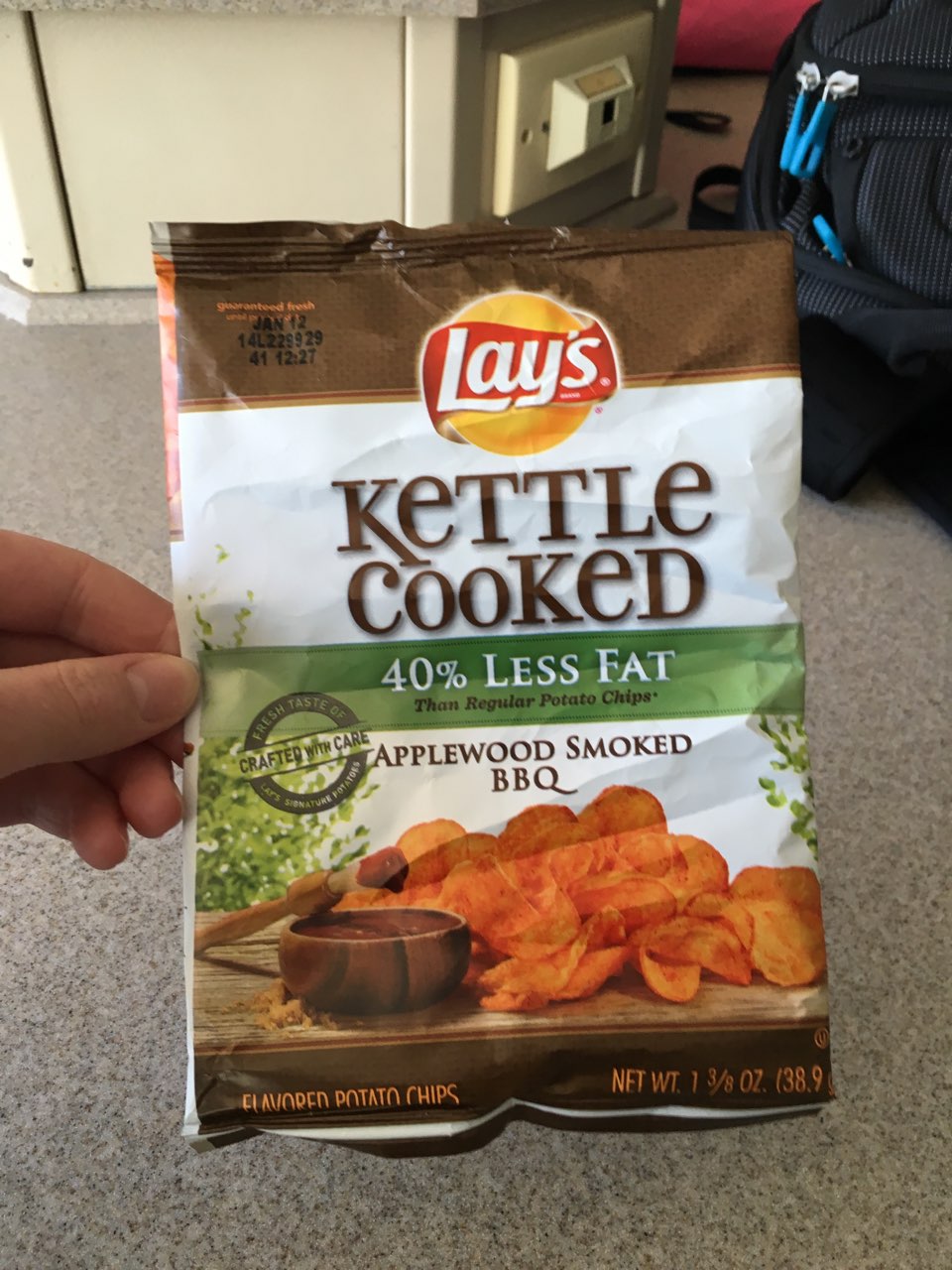 Lay's Potato Chips, Kettle Cooked, Applewood Smoked BBQ Calories