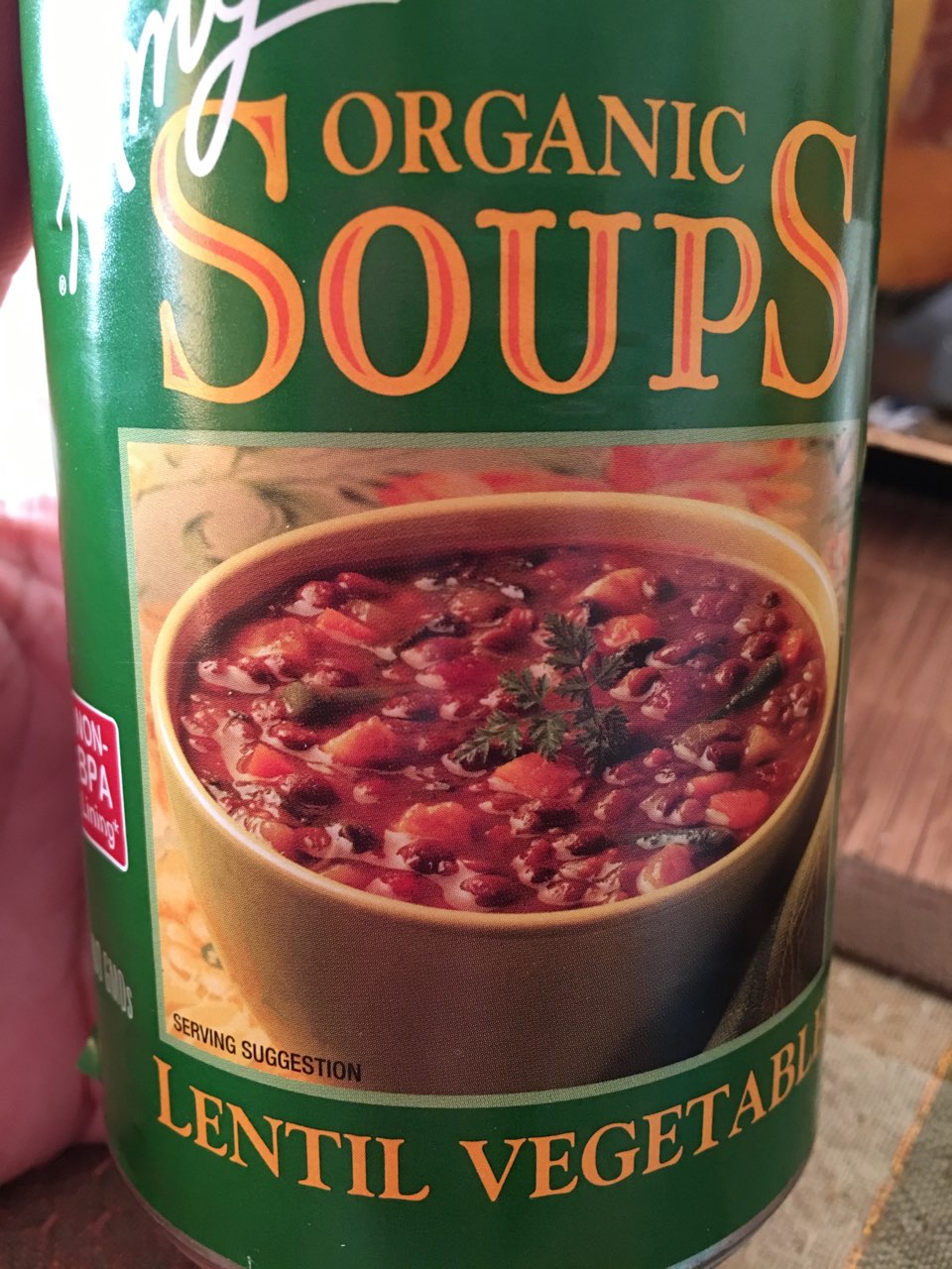 Amy's Soups, Lentil Vegetable, Organic Calories, Nutrition Analysis