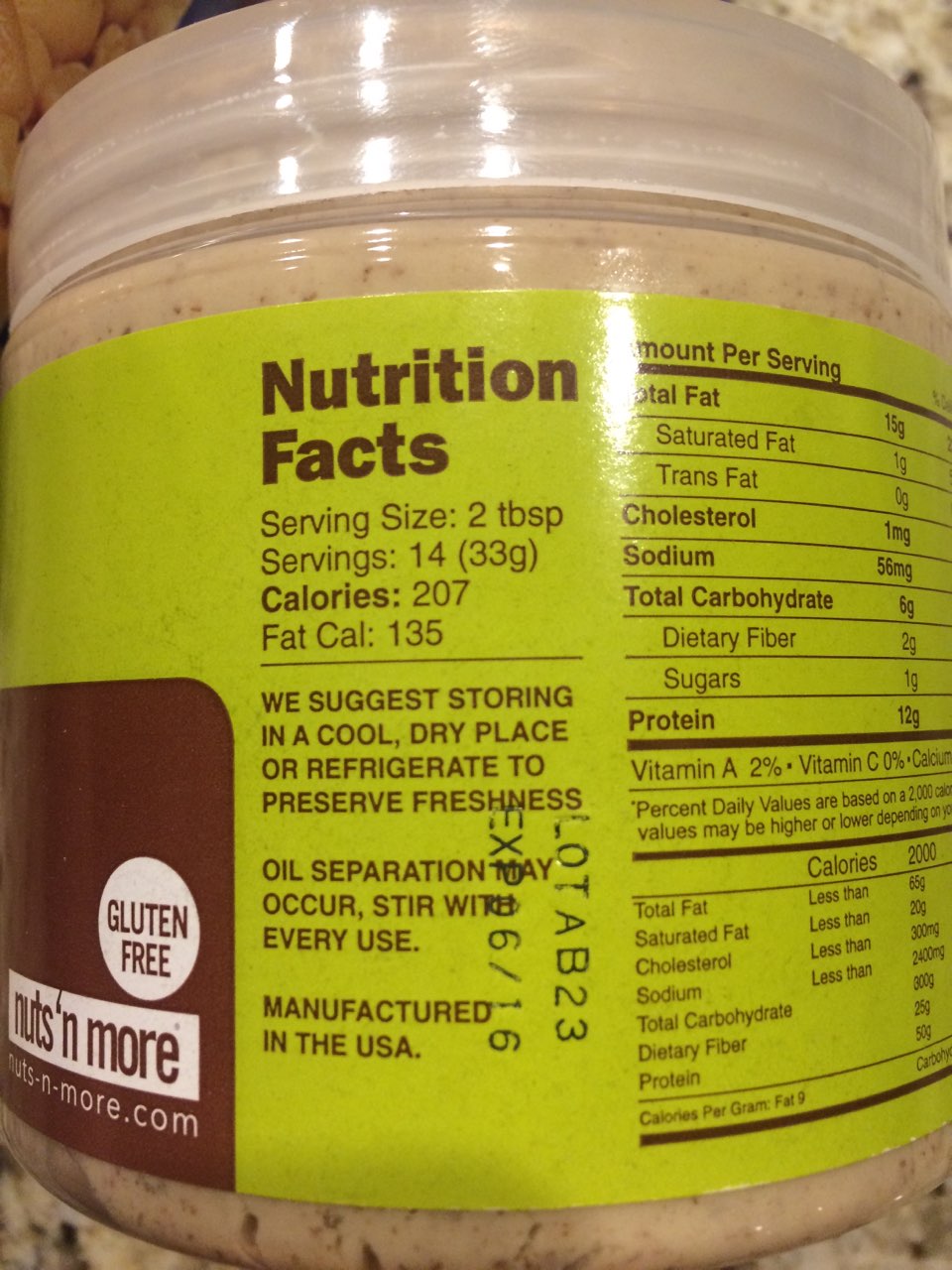 Nuts'n More Almond Butter Calories, Nutrition Analysis & More Fooducate