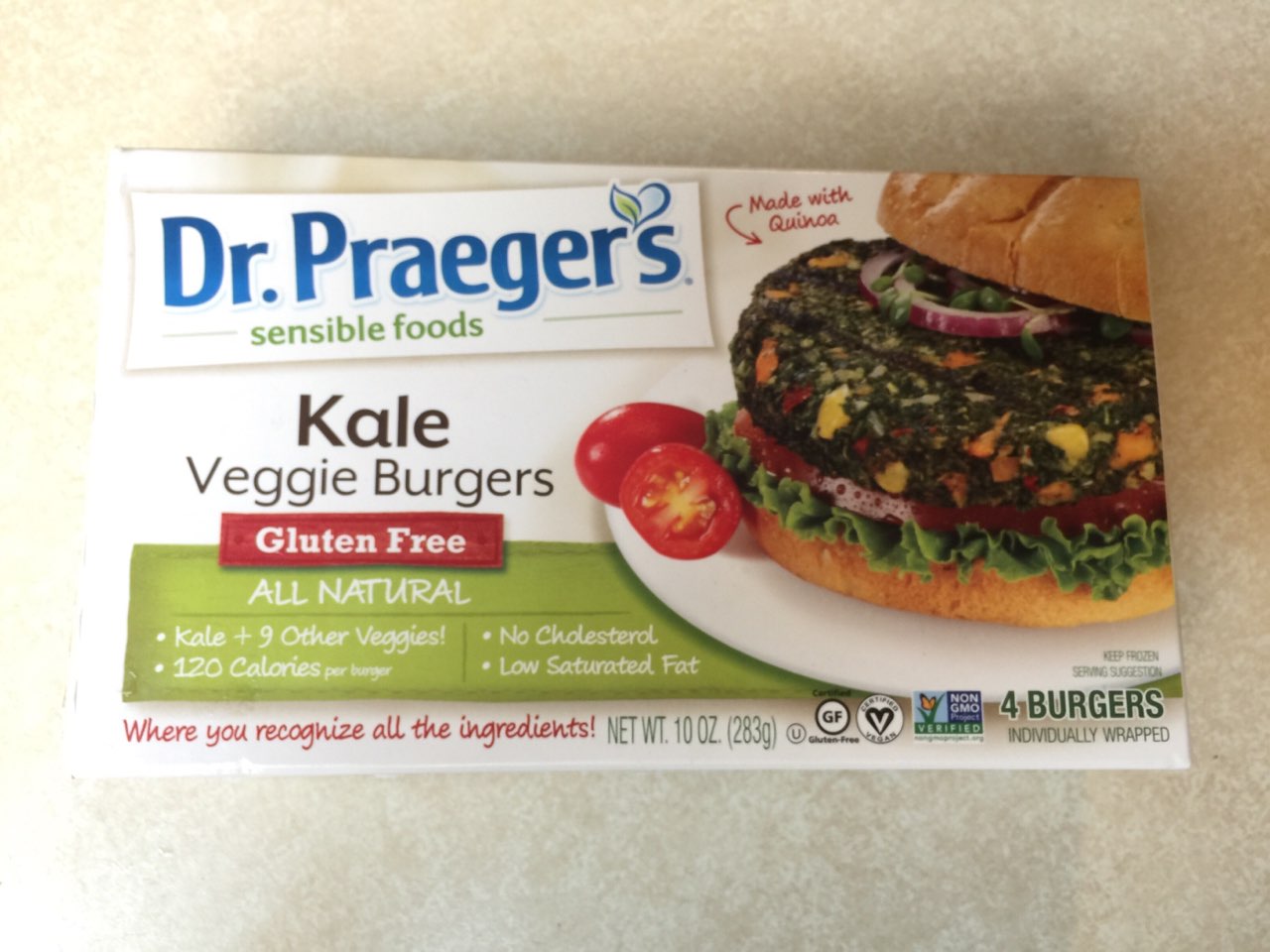 User added Dr. Praeger's Kale veggie burgers Calories, Nutrition Analysis & More Fooducate