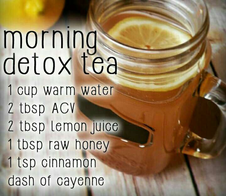 Morning Detox Tea hot water lemon juice apple cider vinegar cinnamon