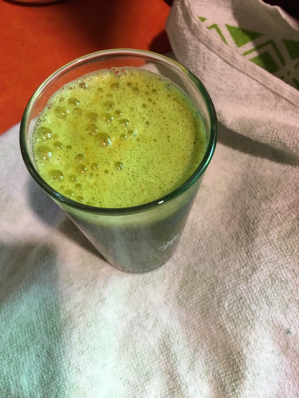 So here's the first juice I've ever made! Looks weird but doesn't taste to bad. 😳 Fooducate