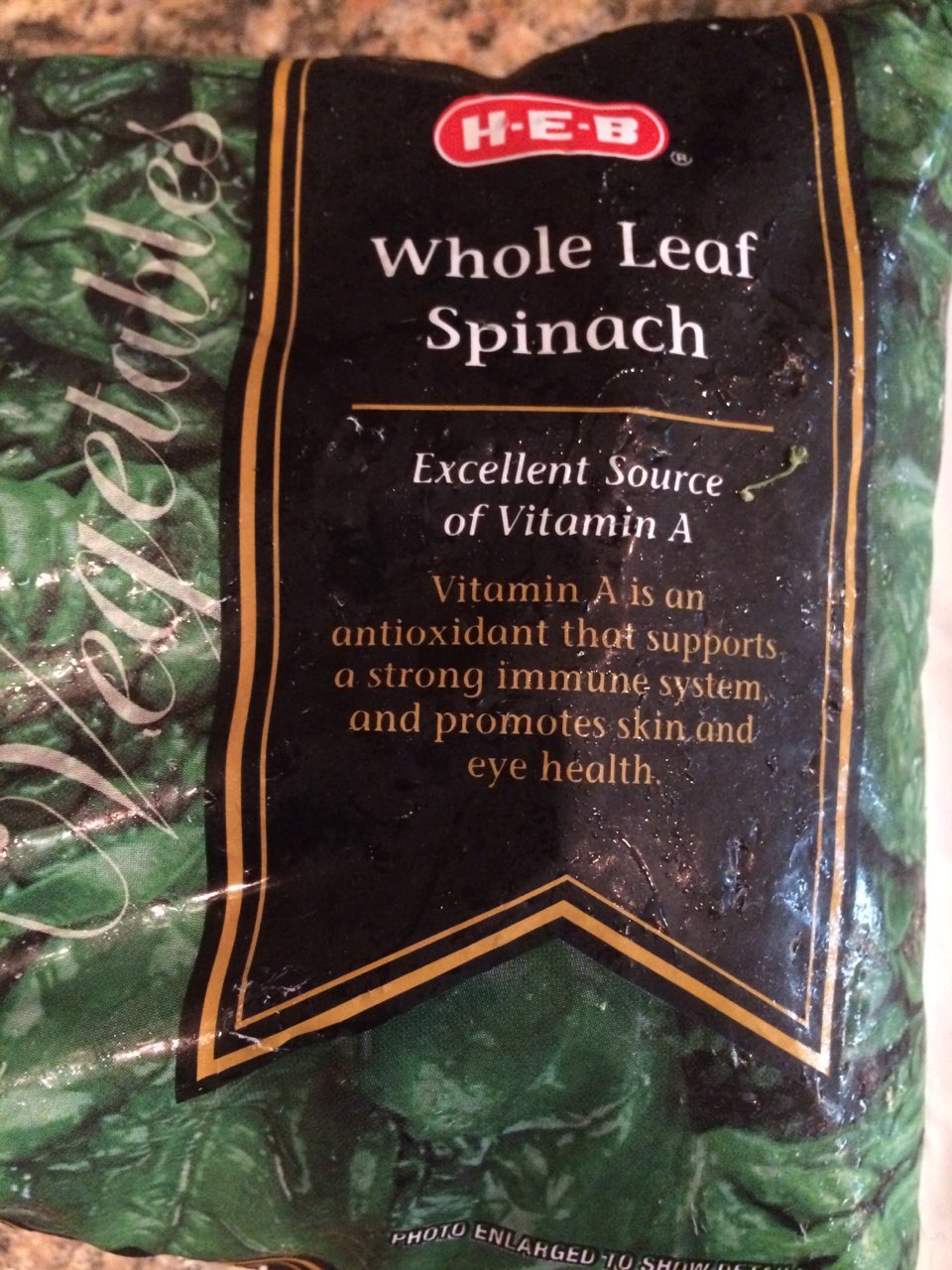 User added Frozen whole leaf spinach Calories, Nutrition Analysis