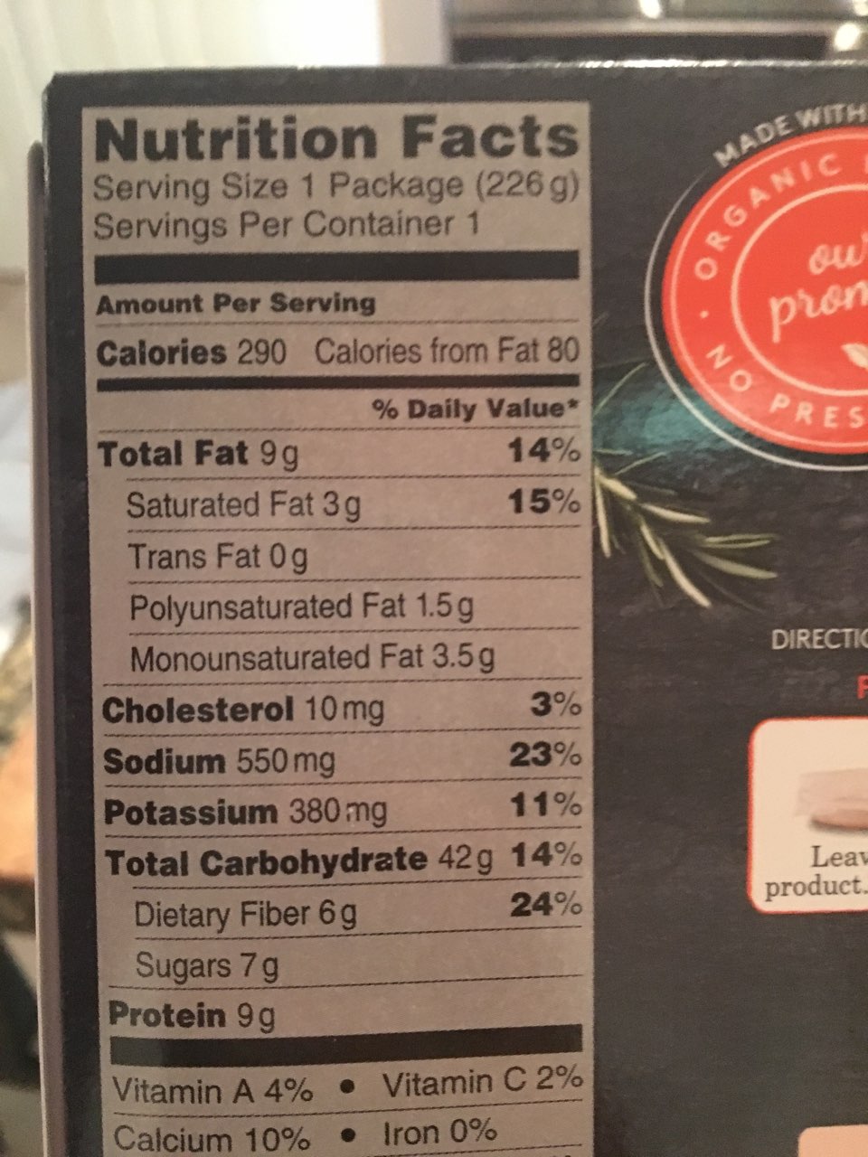 Lean Cuisine Marketplace, Cheese & Bean Enchilada Verde Calories