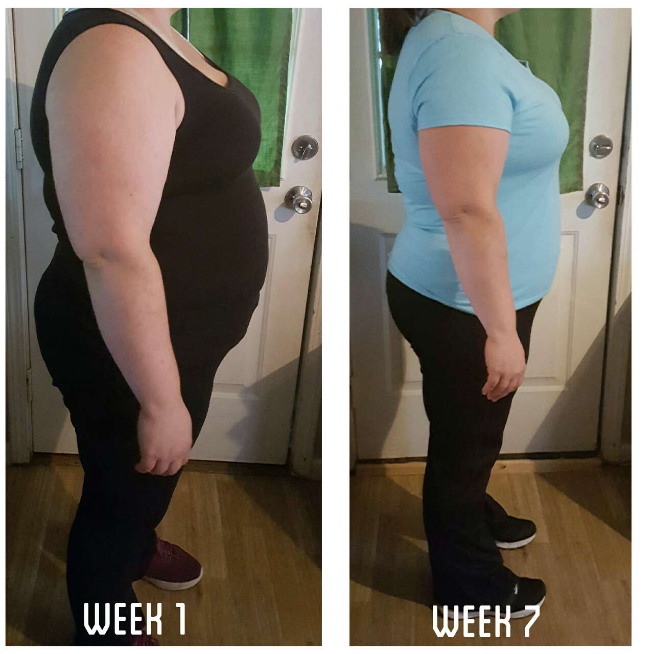 7 weeks and 20 pounds down. I can't believe the major change in my body ...