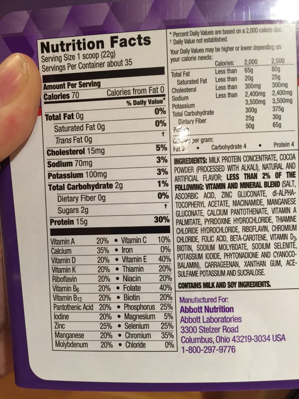 Abbott Eas Lean 15 Protein Powder, Chocolate Fudge Calories, Nutrition Analysis & More Fooducate