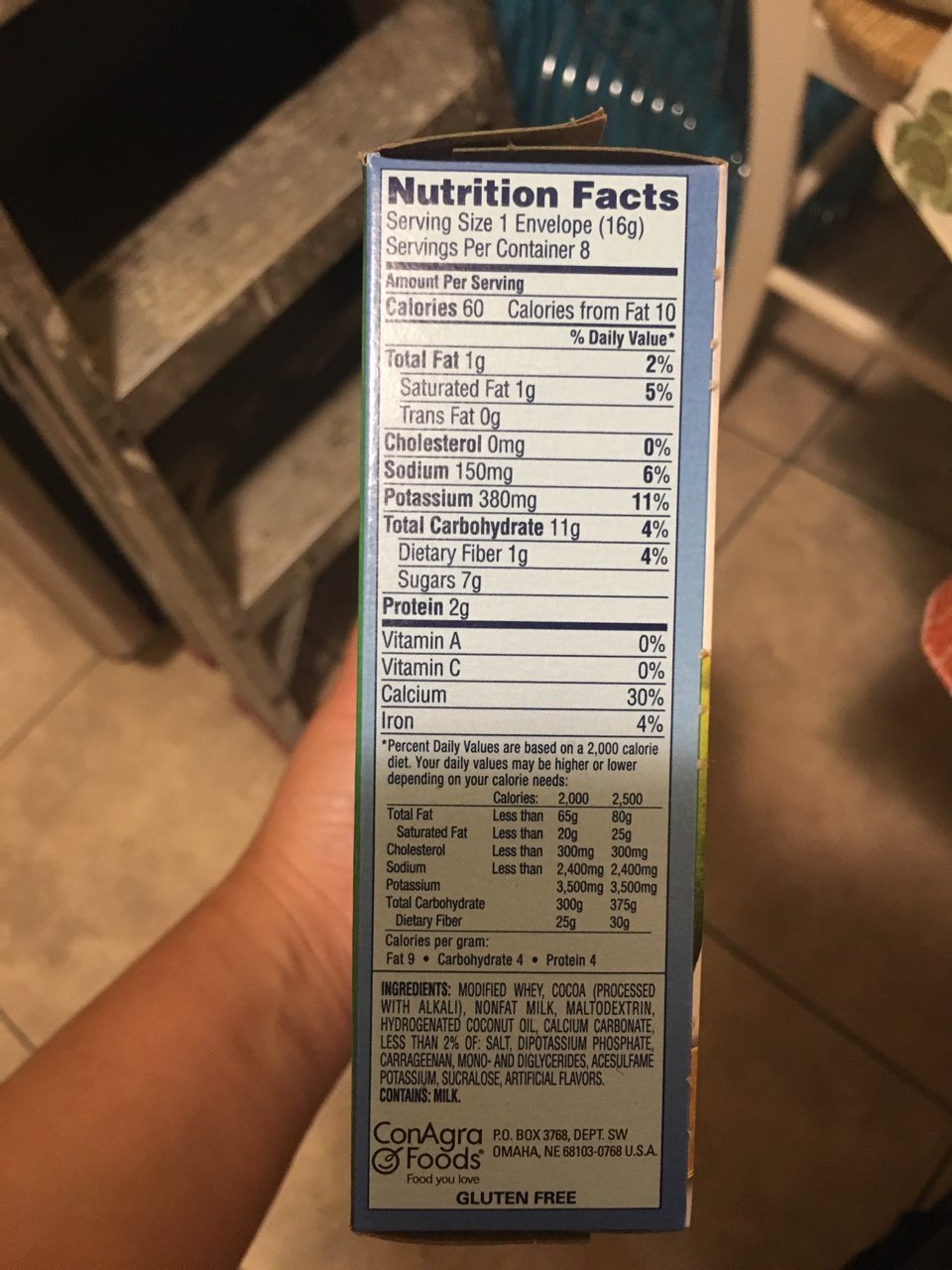 Swiss Miss Hot Cocoa Mix, Milk Chocolate Calories, Nutrition Analysis