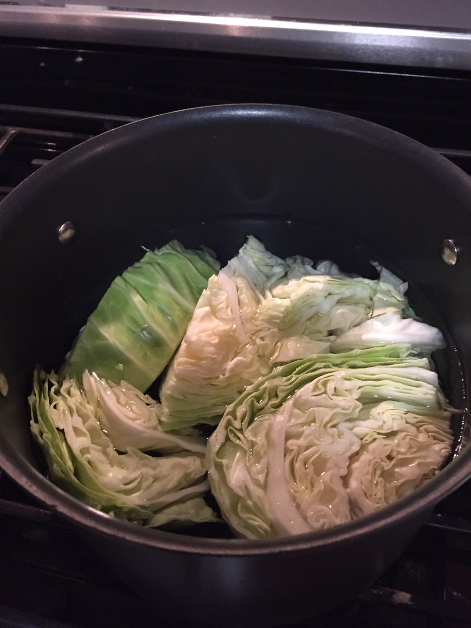 Day 4 of 90 Cooked (boiled) cabbage for good luck in 2017! Good Luck to